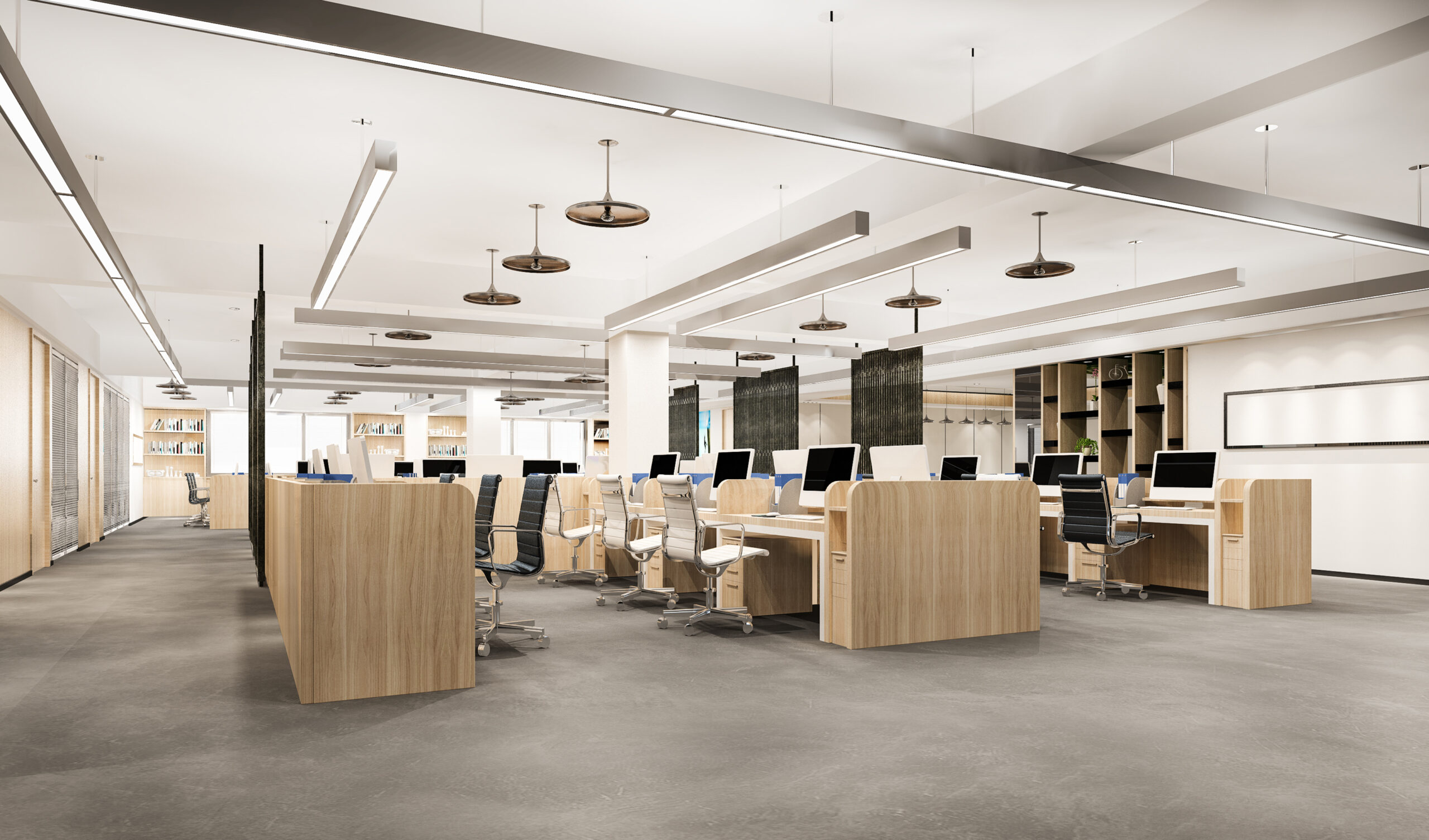 3d rendering business meeting and working room on office building 1 scaled